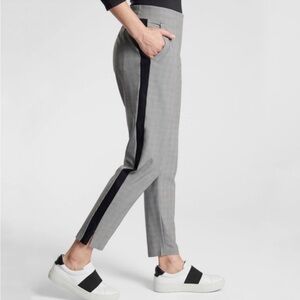 Athleta Brooklyn Plaid Ankle Pant in Black and White
